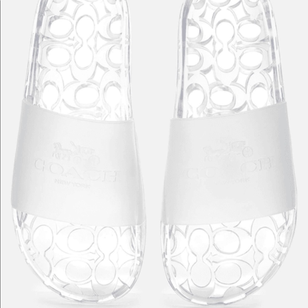 Coach Women's Ulyssa Rubber Slide Sandals - Clear